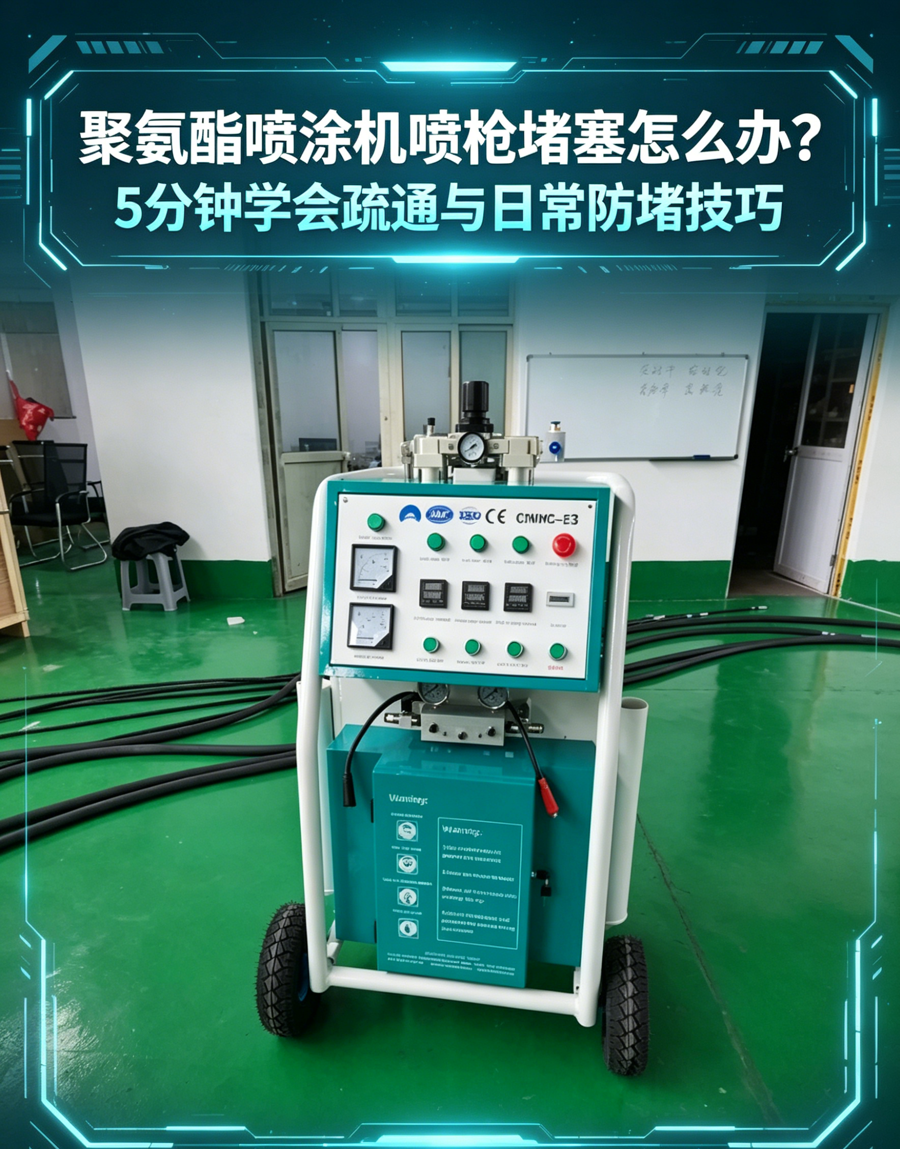 聚氨酯噴涂機(jī)噴槍堵塞怎么辦？5分鐘學(xué)會(huì)疏通與日常防堵技巧